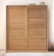 Cubic Solid Oak Sliding Door Wardrobe