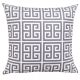 Greek Key Pattern Cushion - Grey
