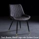 Hille PU Leather Upholstered Dining Chair With Metal Legs