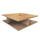 Dawson Solid Oak Wood Square Coffee Table