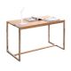 Salvador Solid Wood Table with Stainless Steel Frame