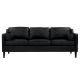 Veronica Contemporary Fabric / Leather Sofa - 3 Seater