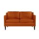Veronica Contemporary Fabric / Leather Sofa - 2 Seater