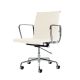 Aluminum Executive Fabric Office Chair - Mid-back - With Wheels and Adjustable