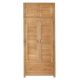 Denver Solid Wood Wardrobe with Additional Top Storage - Oak Finish