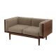 Stockroom Brentwood Fabric Solid Oak Wood Two Seater Sofa