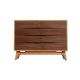 FINLEY SOLID WOOD SIDEBOARD & CONSOLE CABINET - OAK WITH WALNUT ACCENT