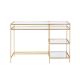 Bartlett Brass Detailed Glass Desk