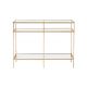 Bartlett Brass Detailed Glass Console