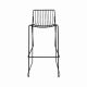 Zahida Black Metal Barstool