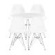 Stockroom  Eiffel Round Dining Table and Stockroom  Eiffel Dsr Dining Chair Combo Set - White