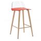 Westcliff Clear Polycarbonate Back Barstool 