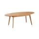 Amos Oval Shaped Wood Coffee Table 