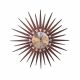 Retro Starburst Style Wood Wall Clock