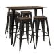Xavier Pauchard Tolix Style Rectangular Bar Table