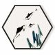 Stockroom  Artworks - Hexagon Canvas Wall Art - Fishes and Seaweed - More Sizes