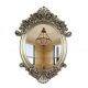 Normandy Floral Ornamental Classical Frame Accent Mirror - Antique Silver