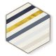 Stockroom  Artworks - Hexagon Canvas Wall Art - Geometric Slanting Strips - More Sizes