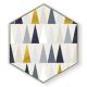 Stockroom  Artworks - Hexagon Canvas Wall Art - Geometric Isosceles Triangles - More Sizes