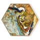 Stockroom  Artworks - Hexagon Canvas Wall Art - Tawny Abstraction - More Sizes