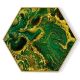 Stockroom  Artworks - Hexagon Canvas Wall Art - Emerald Abstraction - More Sizes