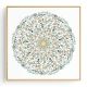 Stockroom Artworks - Square Canvas Wall Art - Pine Floral Mosaic - More Sizes