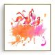 Stockroom Artworks - Square Canvas Wall Art - Flamingos - More Sizes