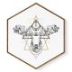 Stockroom  Artworks - Hexagon Canvas Wall Art - Tattoo Goat - More Sizes