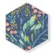 Stockroom  Artworks - Hexagon Canvas Wall Art - Leaves and Flowers - More Sizes
