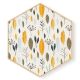 Stockroom  Artworks - Hexagon Canvas Wall Art - Autumn Leaves - More Sizes