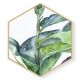 Stockroom  Artworks - Hexagon Canvas Wall Art - Watercolor Botanical - More Sizes