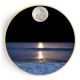 Stockroom Artworks - Circle Canvas Wall Art - Moon and Waves - More Sizes
