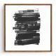 Stockroom Artworks - Square Canvas Wall Art - Horizontal Lines - Wood Frame - More Sizes