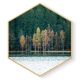 Stockroom  Artworks - Hexagon Canvas Wall Art - Lakeside - More Sizes