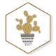 Stockroom  Artworks - Hexagon Canvas Wall Art - Geometric Potted Cactus - More Sizes