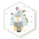 Stockroom  Artworks - Hexagon Canvas Wall Art - Fox Keeping Warm - More Sizes