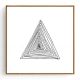 Stockroom Artworks - Square Canvas Wall Art - Penstroke Triangle - More Sizes