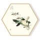 Stockroom  Artworks - Hexagon Canvas Wall Art - Vintage Botanical  - More Sizes