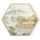 Stockroom Artworks - Hexagon Canvas Wall Art - Chinese Ancient Building - More Sizes