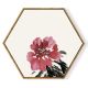 Stockroom  Artworks - Hexagon Canvas Wall Art - Single Flower - More Sizes