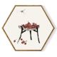 Stockroom Artworks - Hexagon Canvas Wall Art - Cherries - More Sizes