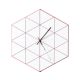 Fermat Hexagon Wall Clock - Red