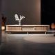 Earl Style Contemporary Solid Oak Wood TV Cabinet With Roller Shutter Doors
