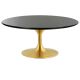 Eero Saarinen Tulip Style Round Coffee Table With Brass Base