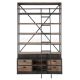 Eiffel Industrial Wide Bookshelf (with ladder)