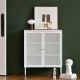 Emilija Metal Storage Sideboard - White