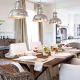 Farm Style Recycled Solid Elm Wood Trestle Based Dining Table