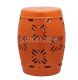 GRAND DRUM / STOOL - GEOMECTRIC FLOWER PATTERN