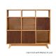 Grant Living Room Side Cabinet - Oak Finish with Walnut Accent