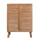 Hazelle Solid Oak Wood Shoe Rack/ Storage Cabinet